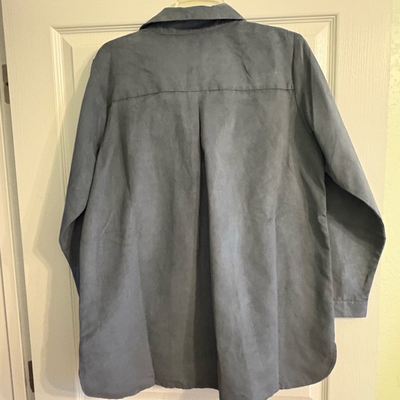 Blue Button-Up Shirt - Picture 2 of 3